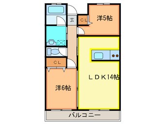 間取図 朝霧ﾗｲｽﾞｺｰﾎﾟ