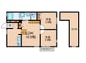 Ｒｉａｎｎａ輝国 2LDKの間取り