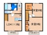 グロワ－ルⅠ番館 2LDKの間取り