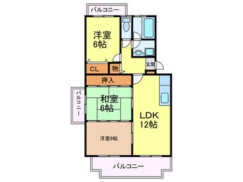 間取図 レジデンス渡邊Ⅱ