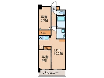 間取図 仮）ｺﾝﾀﾞｸﾄﾚｼﾞﾃﾞﾝｽHIGUCHIMACHI