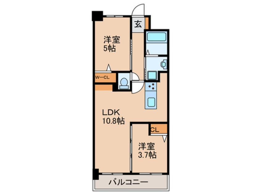 間取図 仮）ｺﾝﾀﾞｸﾄﾚｼﾞﾃﾞﾝｽHIGUCHIMACHI