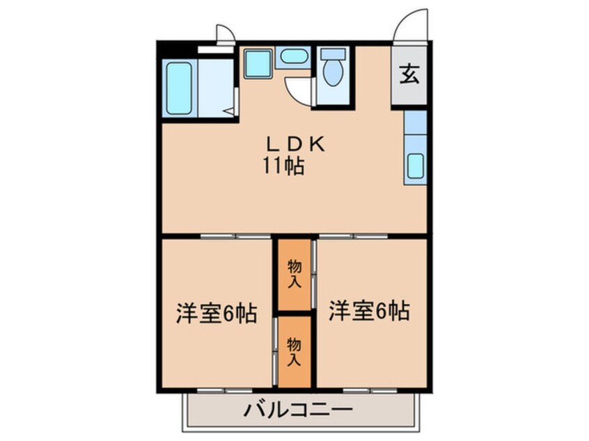 間取図 サンハイツ執行