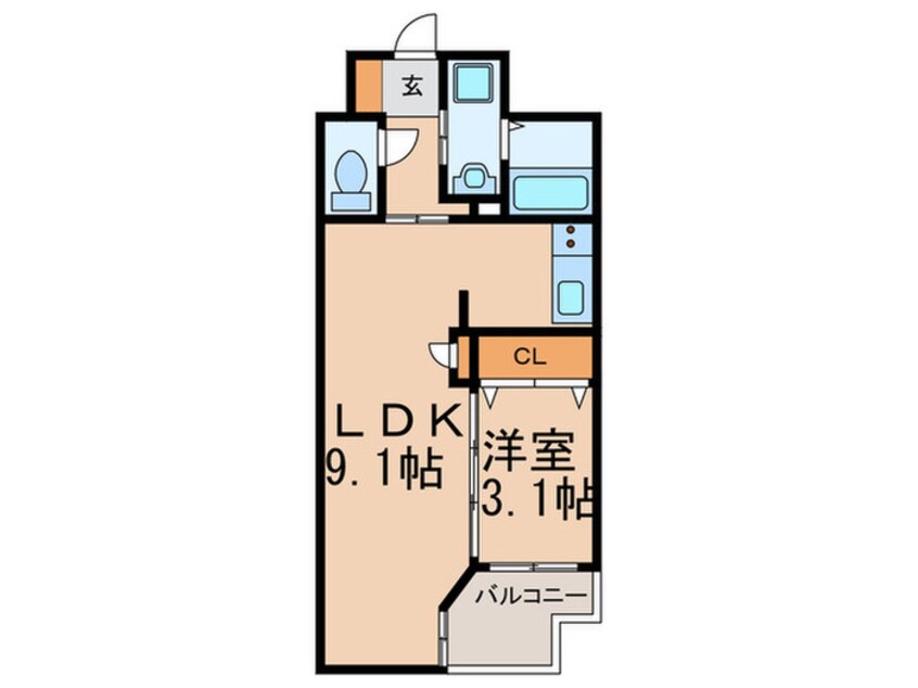 間取図 ロールベール博多駅前