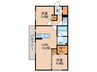 仮)D-ROOM前田 2LDKの間取り
