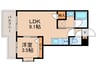 シンシア 1LDKの間取り
