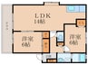 スターブル曽根　Ａ棟 2LDKの間取り