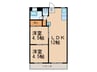 パルコチェントラーレ 2LDKの間取り