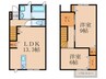 南原戸建型賃貸C棟 2LDKの間取り