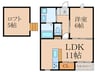 リッツハウス 1LDKの間取り