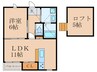 リッツハウス 1LDKの間取り