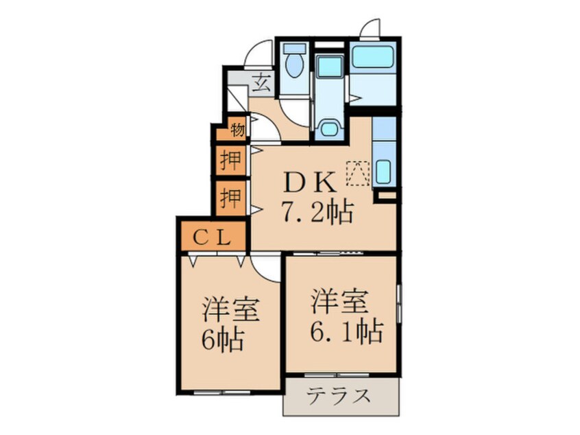 間取図 サニーコート川島　Ｂ棟