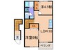 グランリ－オＢ棟 2LDKの間取り