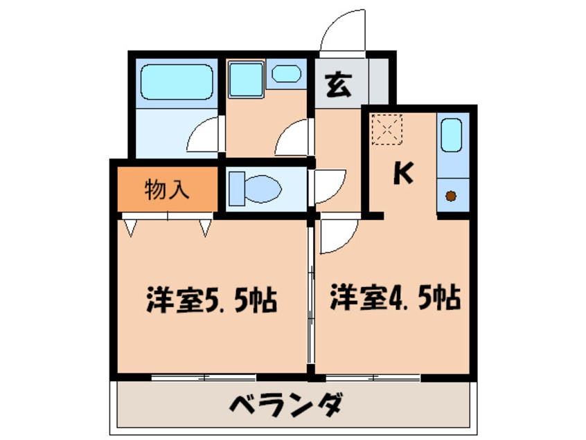 間取図 カーザ・ビアンカ元町