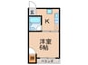 ｱﾆｰﾏﾝｼｮﾝ 1Kの間取り
