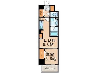 間取図 ｳｪﾙﾌﾞﾗｲﾄ博多ｽﾃｰｼｮﾝ