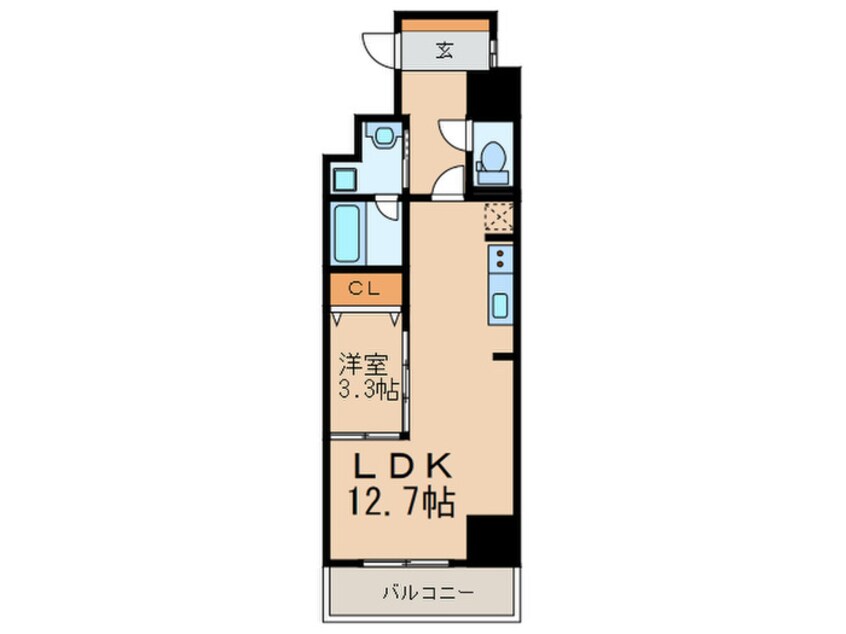 間取図 ｳｪﾙﾌﾞﾗｲﾄ博多ｽﾃｰｼｮﾝ