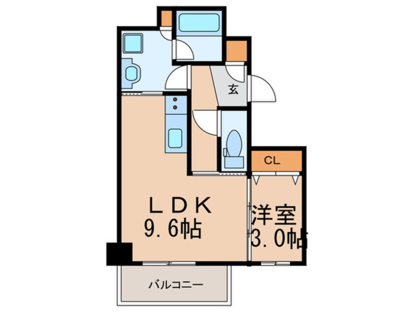 間取図 ｳｪﾙﾌﾞﾗｲﾄ博多ｽﾃｰｼｮﾝ