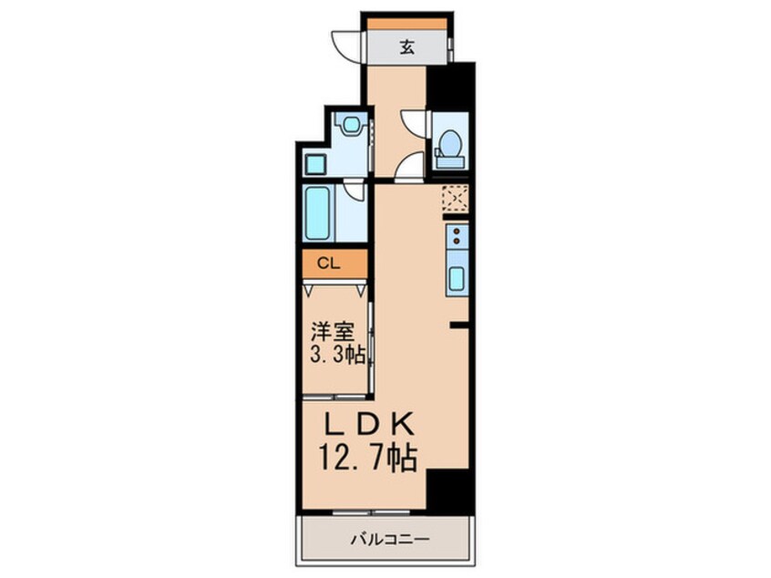 間取図 ｳｪﾙﾌﾞﾗｲﾄ博多ｽﾃｰｼｮﾝ