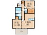 エクレ－ル葛原Ⅱ 2LDKの間取り