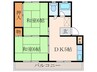 シャトレ泉台Ⅱ　Ｂ棟 2DKの間取り