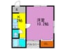 川島ハイツ 1Rの間取り