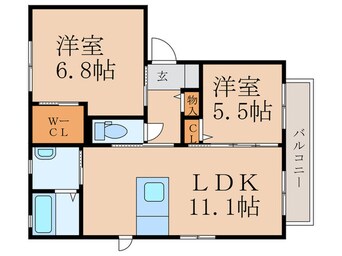 間取図 フォレスタＭ・ドゥ－エ