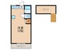 ベルエール日の出 1Rの間取り