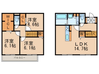 間取図 ）D-room曰佐1丁目