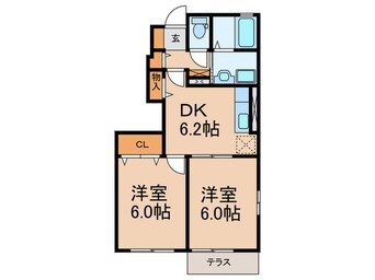 間取図 マロンハイツＡ