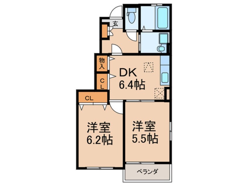 間取図 マロンハイツＢ