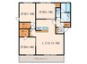 リバプール楠木　A棟 3LDKの間取り
