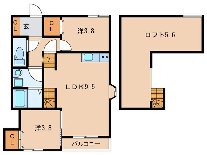 間取り図 maison de ballon hukutsu