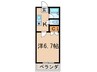 ロイヤルシティ浅川台Ⅱ 1Kの間取り