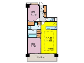 間取図 ｳｪｽﾀ久留米けやき通り　弐番館