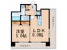 プライムアーバン博多 1LDKの間取り
