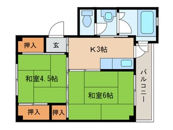 間取図 ビレッジハウス姪浜１号棟