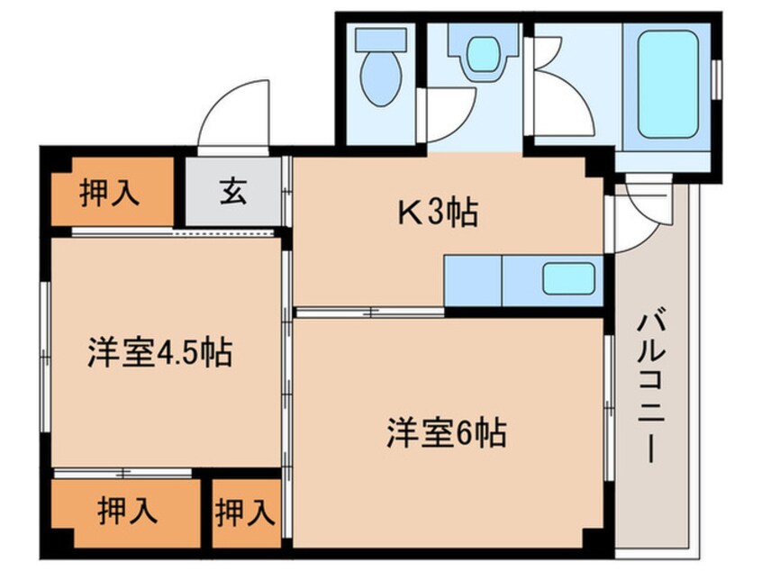 間取図 ビレッジハウス姪浜３号棟