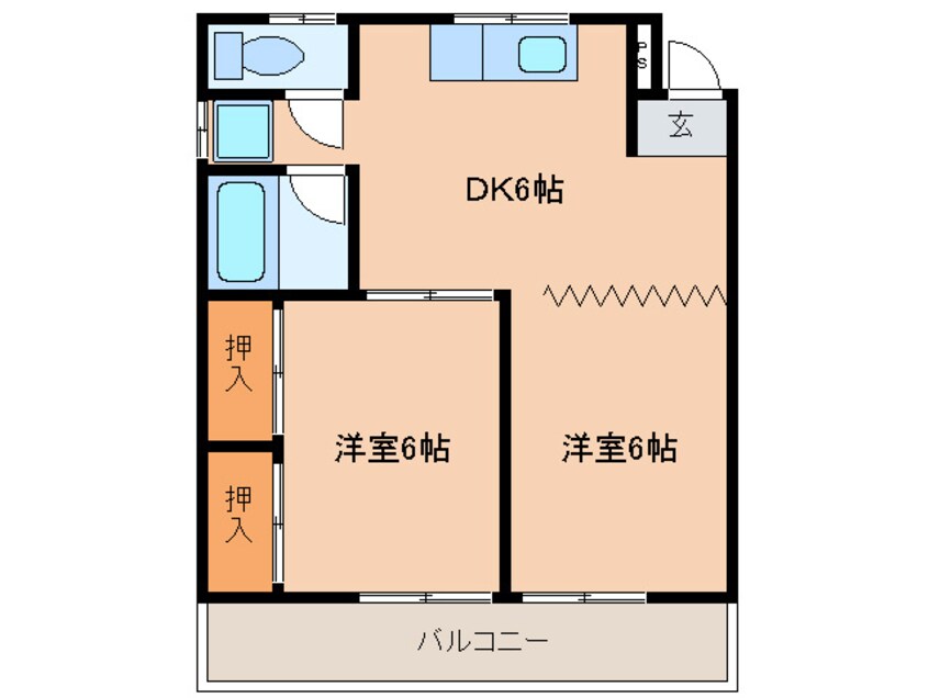 間取図 エリーナプラザ天神南