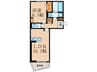 D-roomグランヴィア行事 1LDKの間取り