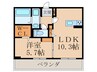 D-roomグランヴィア行事 1LDKの間取り