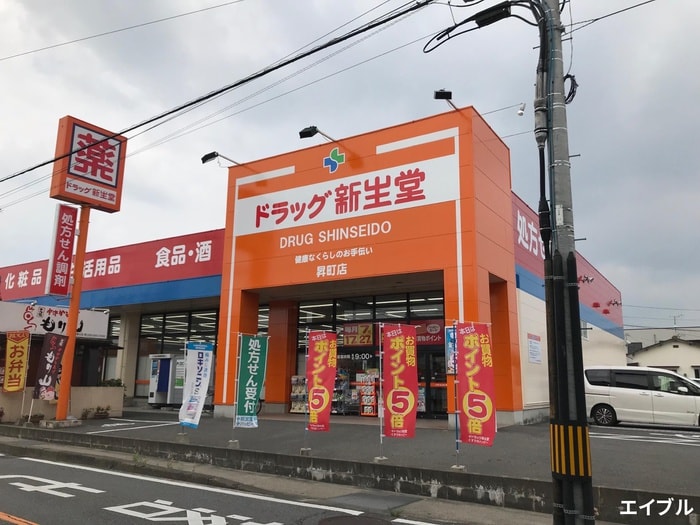 ドラック新生堂(ドラッグストア)まで400m アンプルールフェール弥生