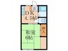 ヤングハイツ三郎丸 1DKの間取り