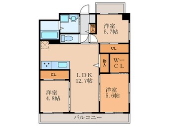 間取図 NANA　THE STYLE NISHI-KOKUBU