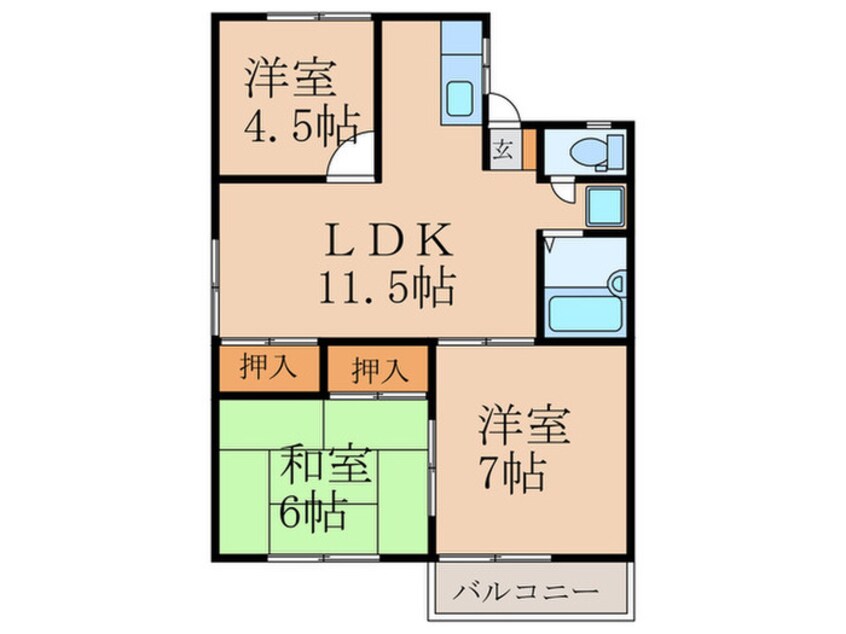 間取図 ファミール楽市Ⅱ