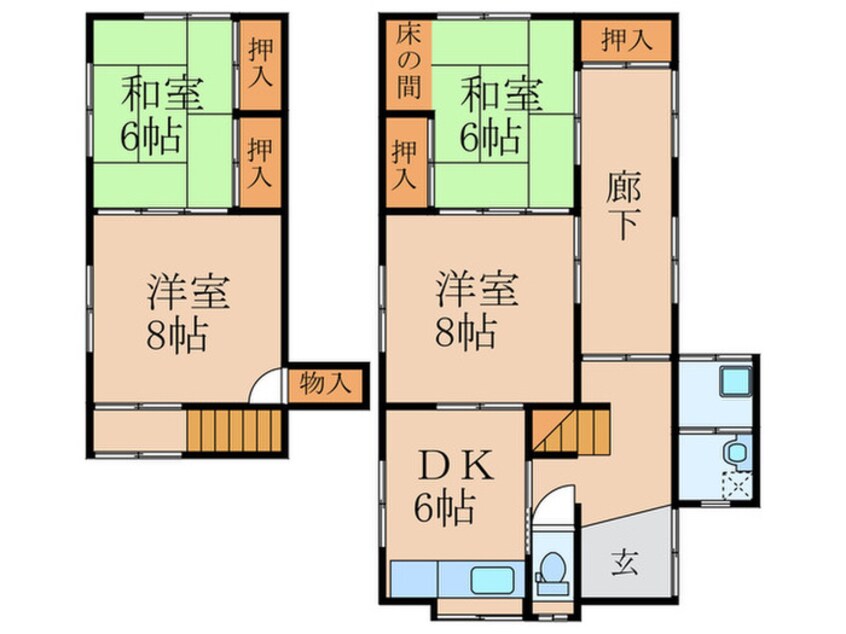 間取図 枝国貸家