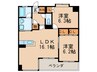 Olive1 2LDKの間取り
