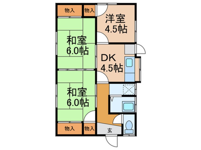 間取図 長者原井上住宅C