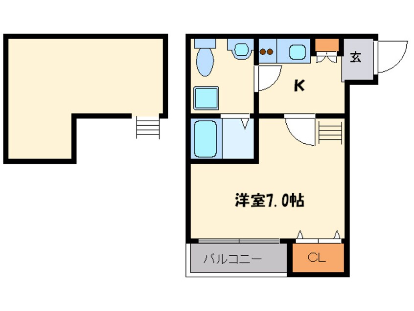 間取図 ボナール箱崎駅東