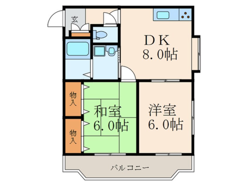 間取図 スオウ城野
